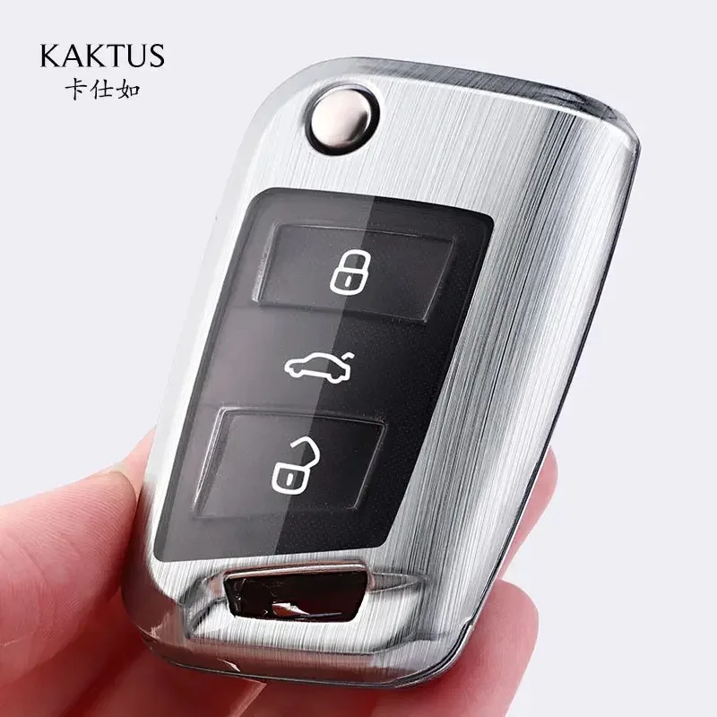 PC Car Key Case Protection Purse Key Wallet Keychain for Volkswagen Tiguan Polo Golf Car Accessories Shell