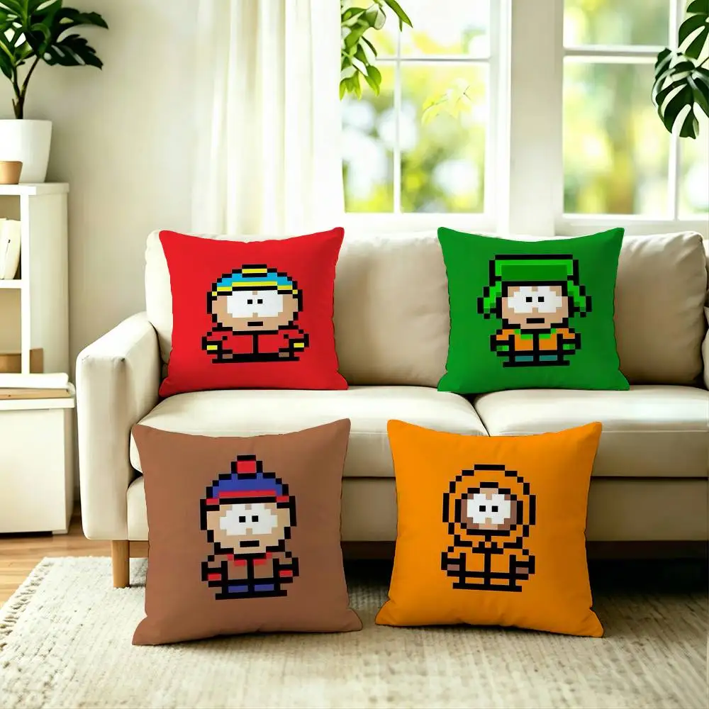Kenny Stan Marsh S-South P-Park Pillow Case Square Double-Sided Sofa Cushion Cover Bedroom Bedside Pillow