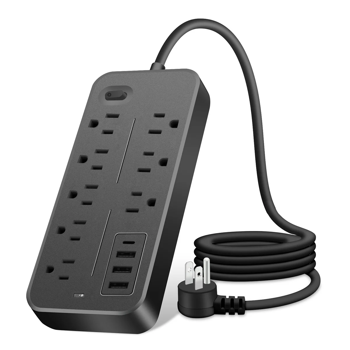 Toma de corriente Universal 12 en 1 con enchufe múltiple, toma de corriente con interruptor de Control maestro, puerto USB tipo CA, toma de corriente de carga