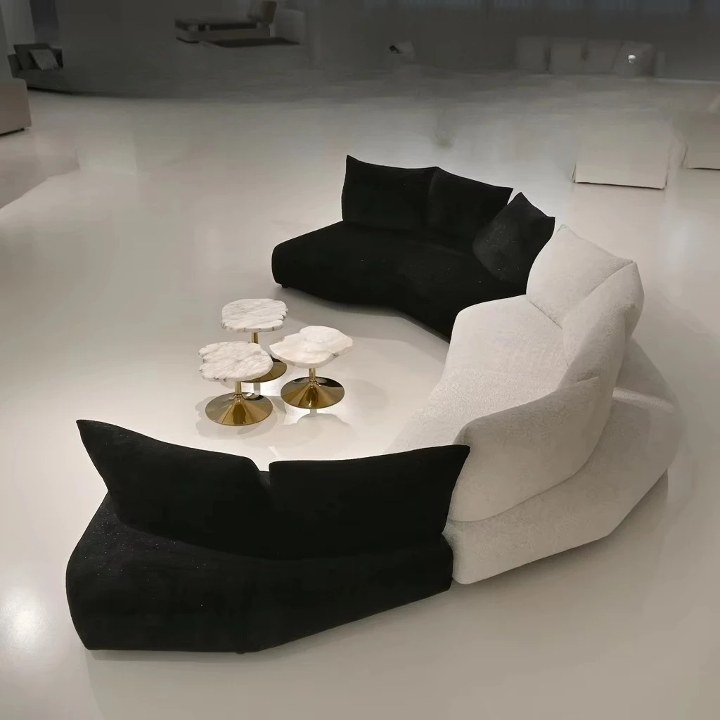 #￥Bespoke Modern L-ShapeModular Sofa Boucle Sectional for Hotel Villa Interior Design Studio Projects One-stop Turnkey Furniture