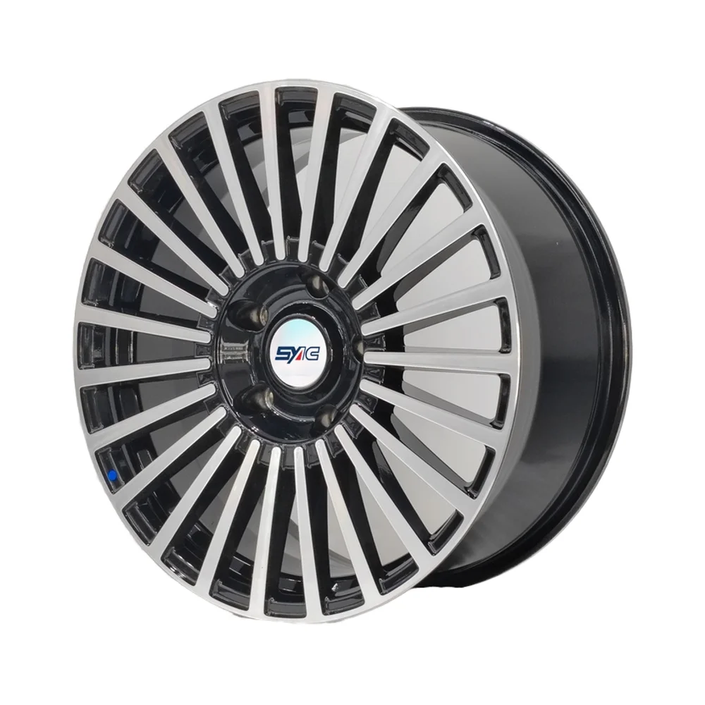 SYAC Factory Manufacture Forged Wheels R20x9j/PCD5x150 Black Machined Face Multi Spoke Aluminum Alloy Wheels For SUV Car