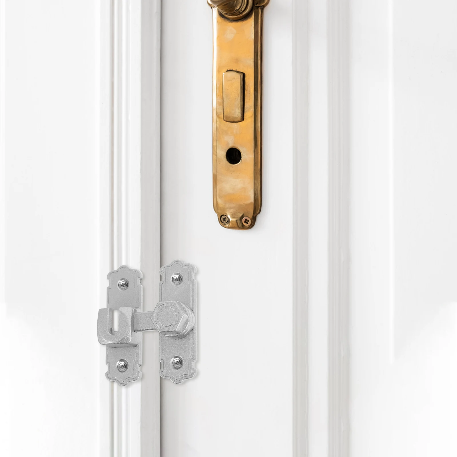 

2Pcs Door Latch Bolt Sliding Locks Silver for Interior Bathroom Doors Privacy Security Silent Durable Hardware