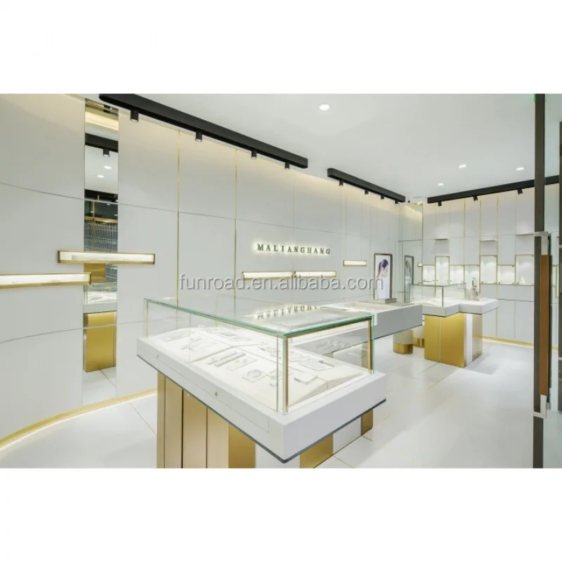 

custom.Customize Jewelry Glass and Champagne Gold Showcase Display Cabinet Jewelry Shop Interior Design Store Decoration