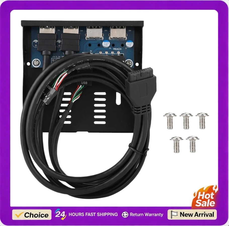 

Панель для 3,5-дюймового флоппи-дисковода FFD4USB-N01 с USB3.0+USB2.0, 4 порта, 19-контактный разъем T9, высокоскоростной корпус для флоппи-дисковода