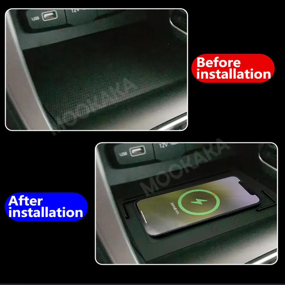 

Для Hyundai Creta 2 2023-2024 Quick QI автомобильное беспроводное зарядное устройство быстрая зарядка интеллектуальная инфракрасная приборная панель мобильного телефона