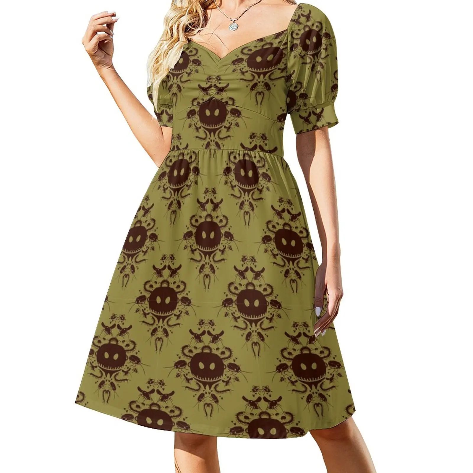 

Bug Skull Damask Dress womens dress Women's long dress Women long dress summer dress womens 2023