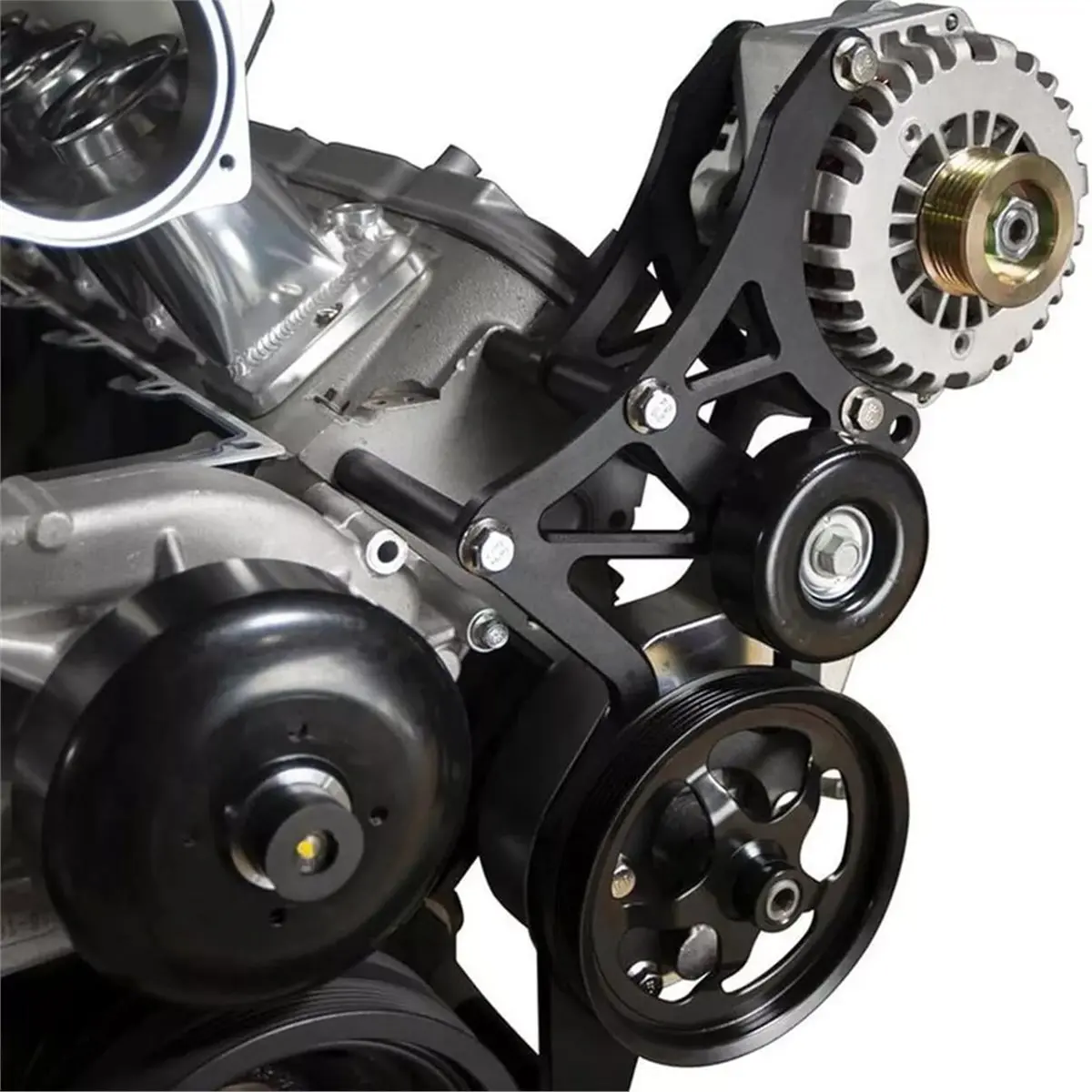 11-LS Engine Serpentine Alternator Bracket & Power Steering Pump Swap Conversion for Chevrolet LS1 LS2 LS3 LS6 LS7 Engines