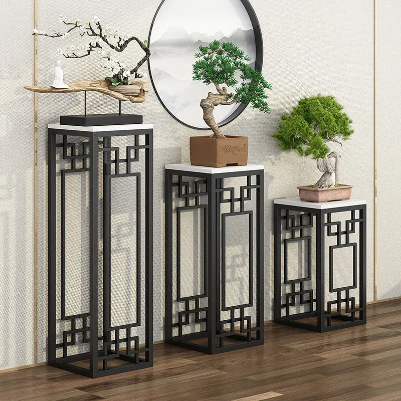 

Console Tables for Hallway Chinese Flower Stand Wrought Iron Decoration Shelf Balcony Living Room Entryway Table Mesas Salon Ins