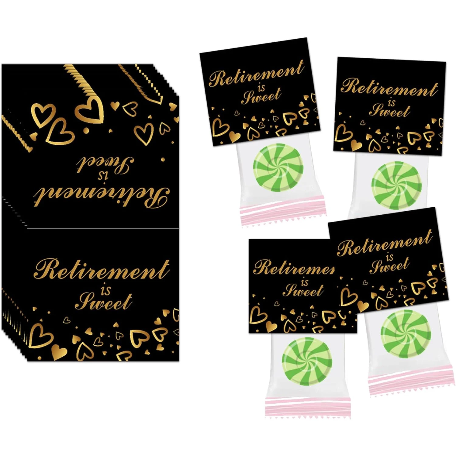 Retire Mint is Sweet Sticker for Candy Retirement Party Favors Decorations Labels1.5x3inch100 Pcs