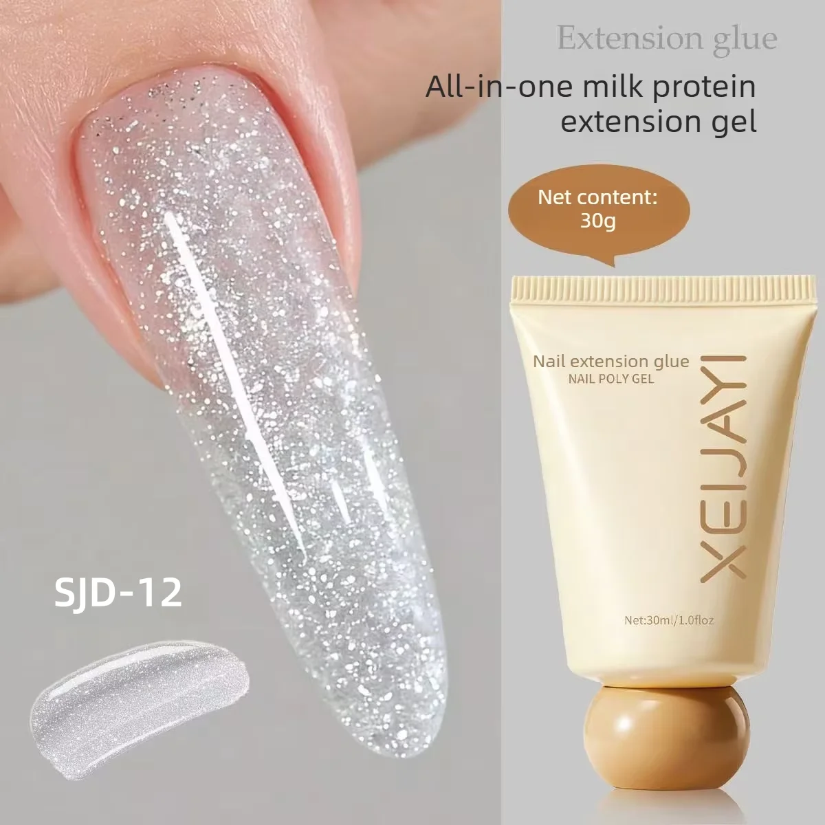 Nagelverlängerungs-Gel Gehärtetes Gel Ohne Blasen 15 Farben Poly-Gel Nagelkunst Aufbaugel für Verlängerungen 30ml Maniküre-Zubehör – Detail 4