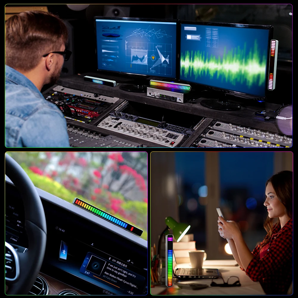 Music Sync LED Strip Lights RGB Light Bar for Car Party Light Source Battery Type Shape Is Smart Device Power Source Item Type