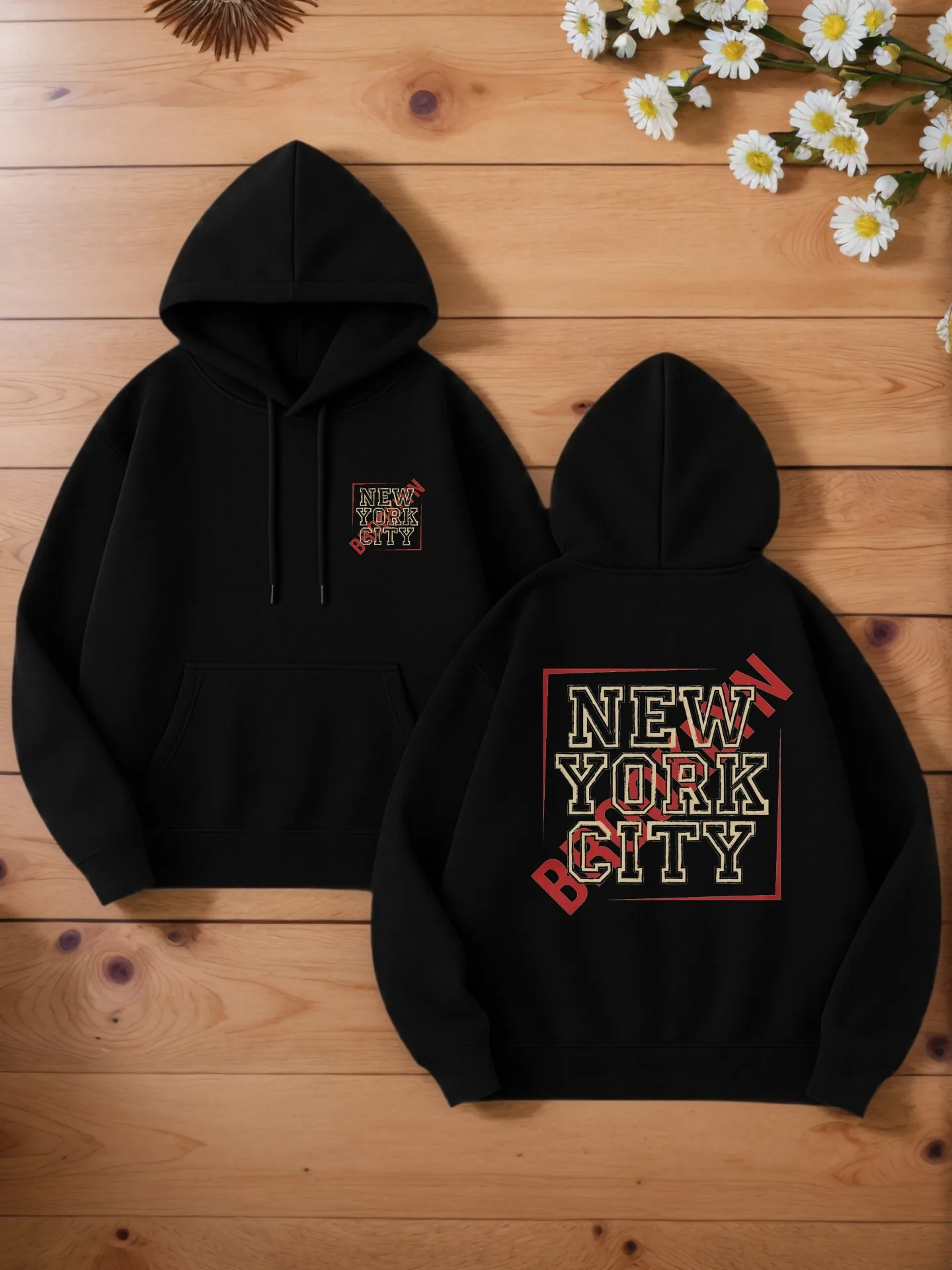 

Мужская толстовка с капюшоном, повседневная уличная одежда с буквенным принтом для мужчин, смесь хлопка, для повседневной носки