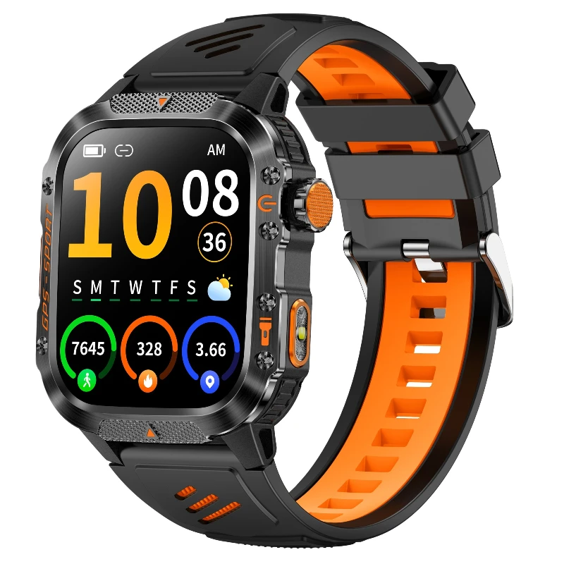 

Спортивные умные часы с GPS, мужские Bluetooth-разговорные часы с барометром, компас, светодиодный фонарик для мобильных умных часов Samsung HT36