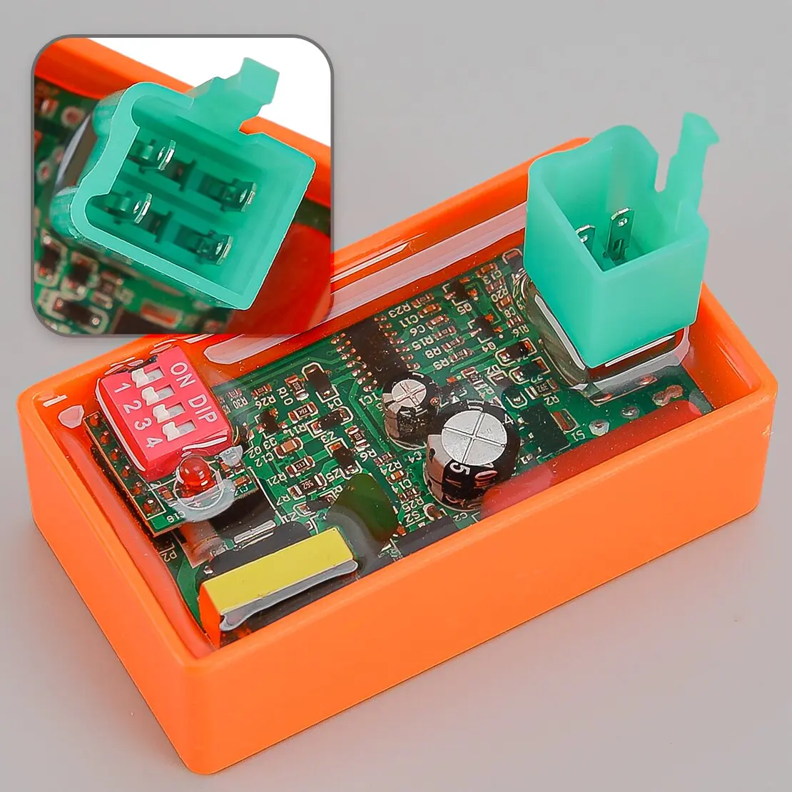 4-контактный регулируемый модуль постоянного тока CDI, блок зажигания, подходит для ATV, велосипеда, картинга, скутера 50cc 70cc 90cc 110cc 125cc 4-контактный регулируемый модуль постоянного тока CDI, блок зажигания, подходит для ATV, велосипеда, картинга, скутера 50cc 70cc 90cc 110cc 125cc