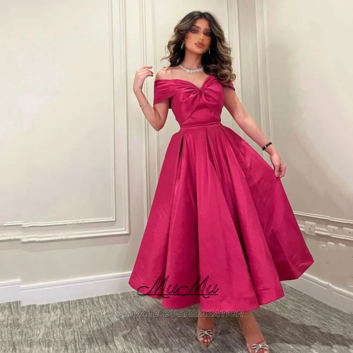 فستان سهرة نسائي سعيد من MuMu مخصص لعام 2025 لحضور حفلات الزفاف والحفلات الراقصة فستان الخطوبة فستان وصيفة العروس فستان كوكتيل #1