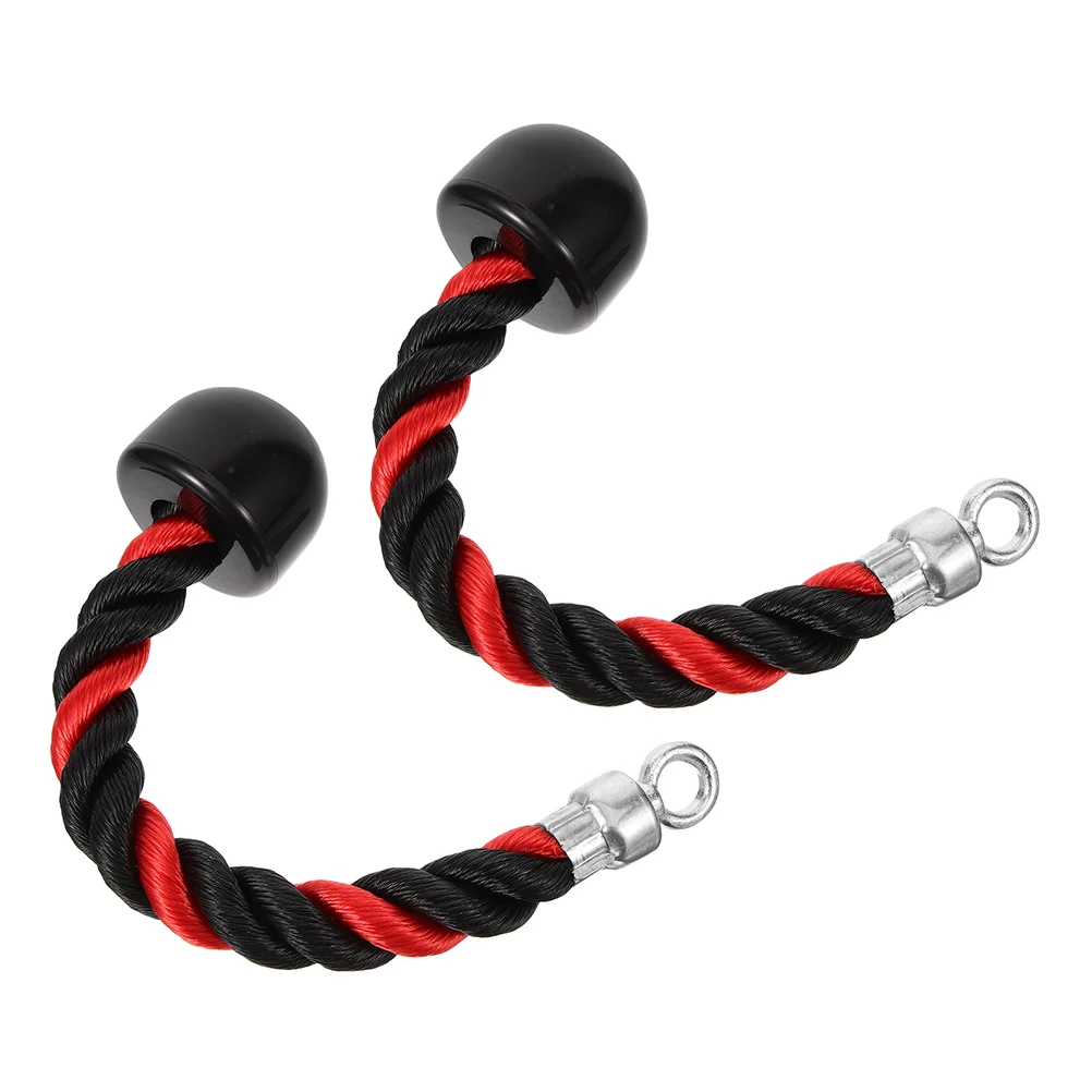 

2pcs Tricep Rope Cable Attachment Gym Pull Down Rope Biceps Training Heavy Duty Nylon Fitness Tool Home Gym Use Face Pulls