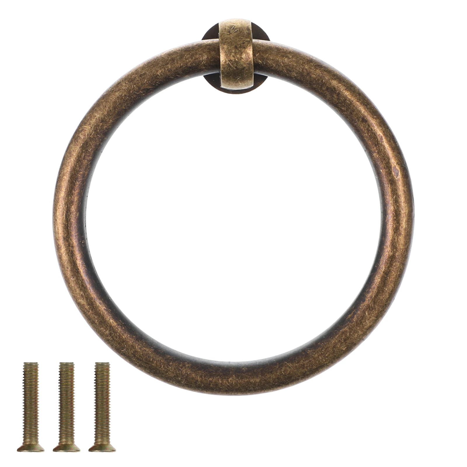 

Furniture Pull Ring Solid Brass Drawer Handle 6 5cm Copper Cabinet Hardware Dresser Pulls Vintage Kitchen Wardrobe