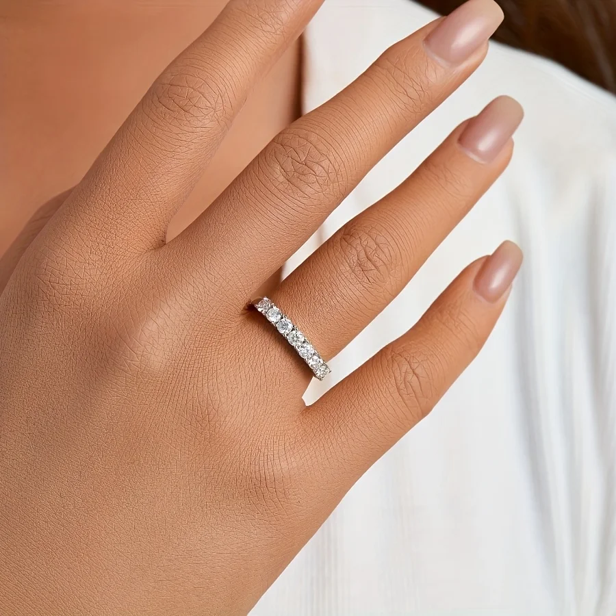 

Кольца VVS D цвета с муассанитом, кольцо из стерлингового серебра 925 пробы для женщин с сертификатом Gra, модные украшения, новинка 2025 г.