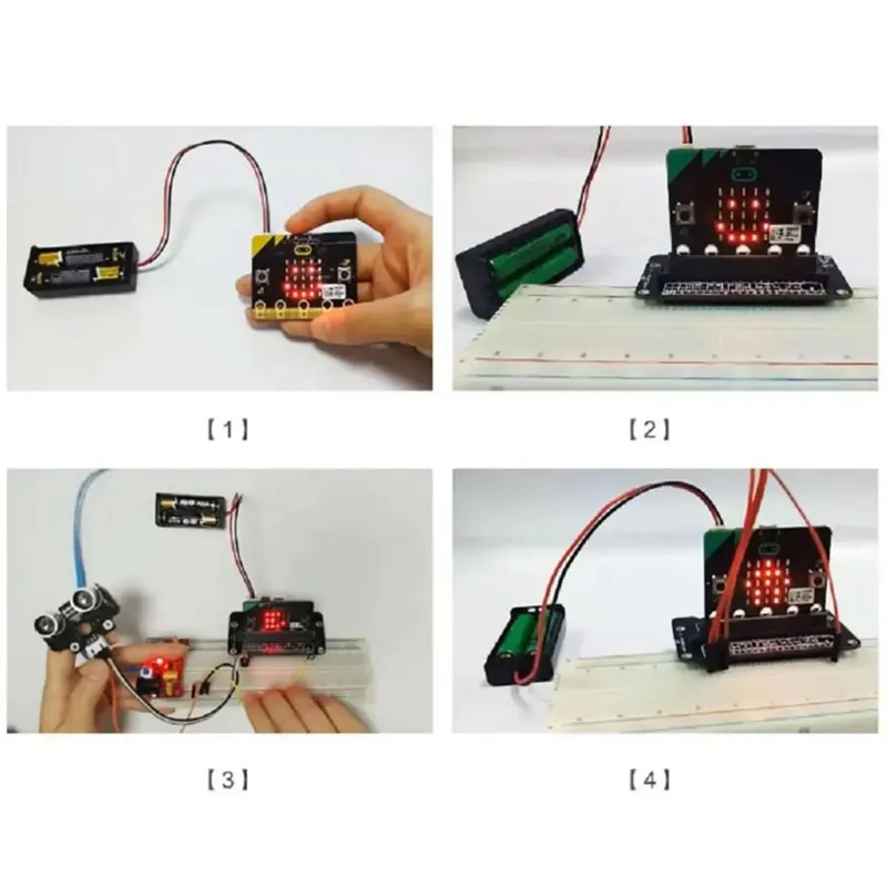 5Pcs Micro:bit Battery Holder Case 2x AAA Battery Box PH2.0 Interface 14cm Cable Power Supply Accessories STEM Robot DIY Parts