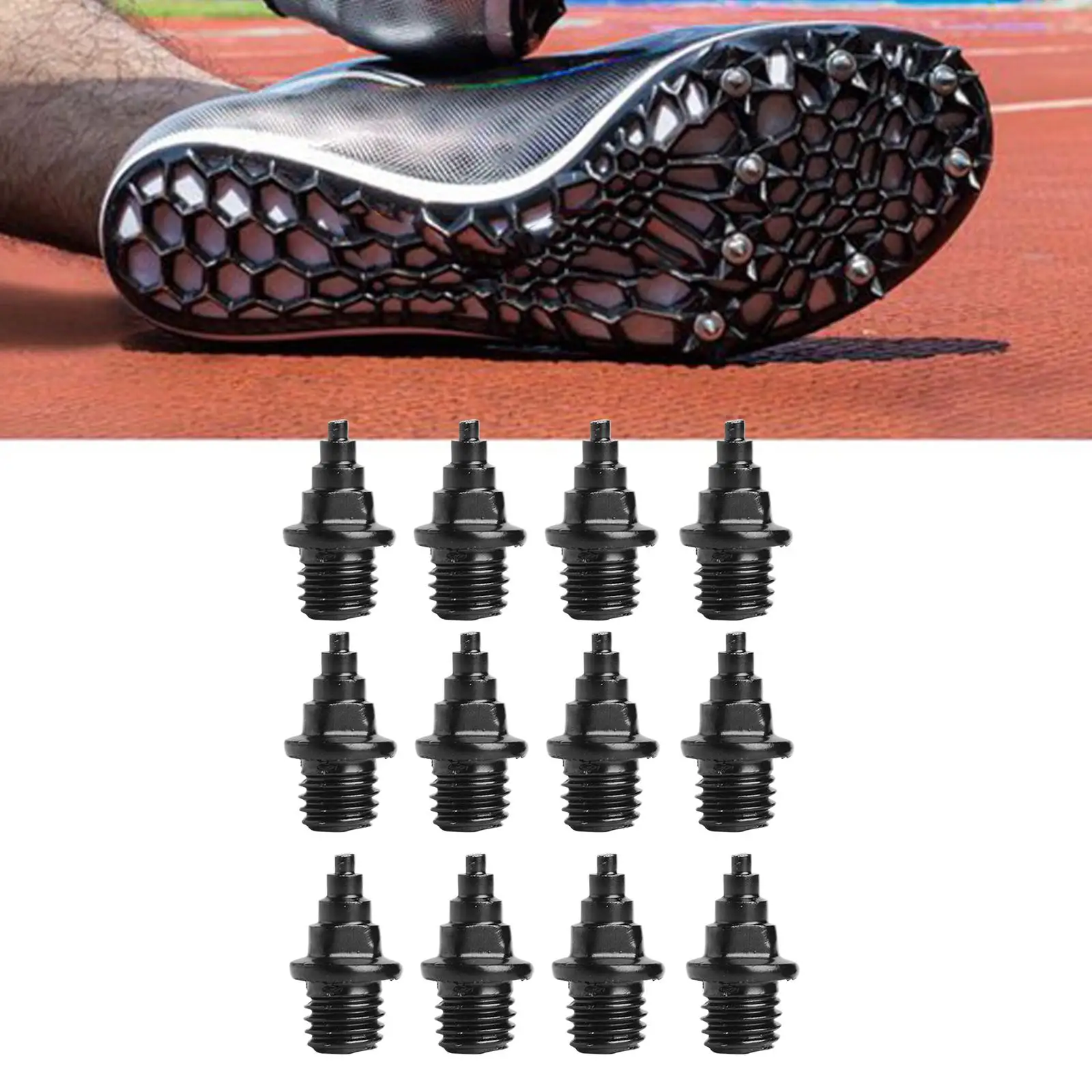 12x Long Jump Spikes 7mm Track and Field Spikes for Hurdles Athletics Middle and Long Distance Running 800-1000M Competition