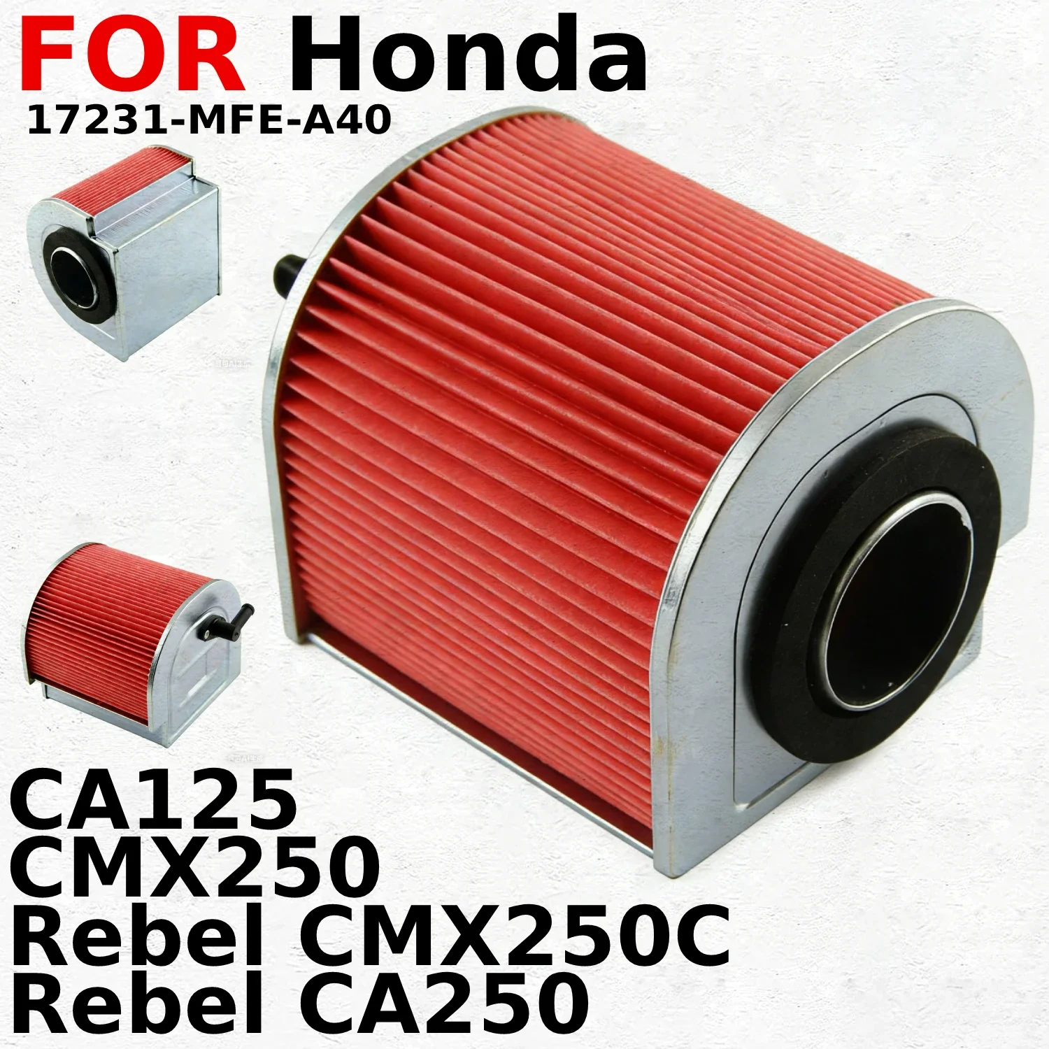 

Motorcycle Air Intake Filter Parts For Honda CA125 CMX250 Rebel CMX250C CA250 17211-KR3-600 Motocross Scooter Cleaner System