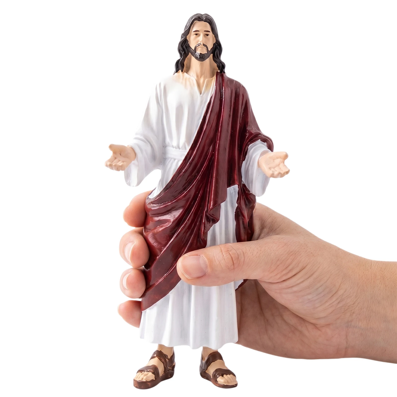 Jesus Open Arms Blessing Statue 1/6 Scale Figure Sacred Heart Jesus Statue for Religious Performance Christmas Party Cosplay
