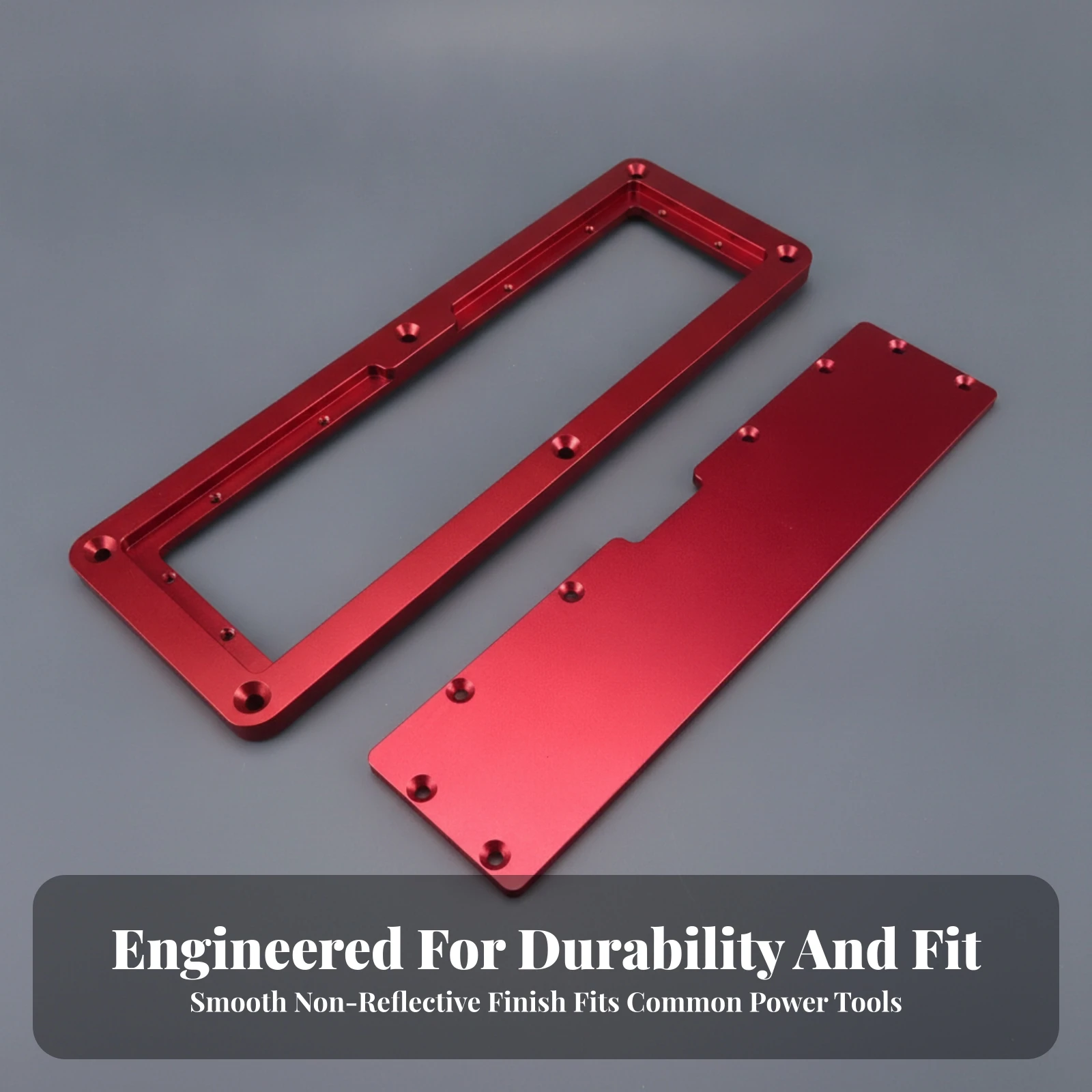 Table Saw Accessory Low-Profile Table Saw Flip Cover Plate Insert Plate with Mounting Screws Aluminum for DIYers, Workshop