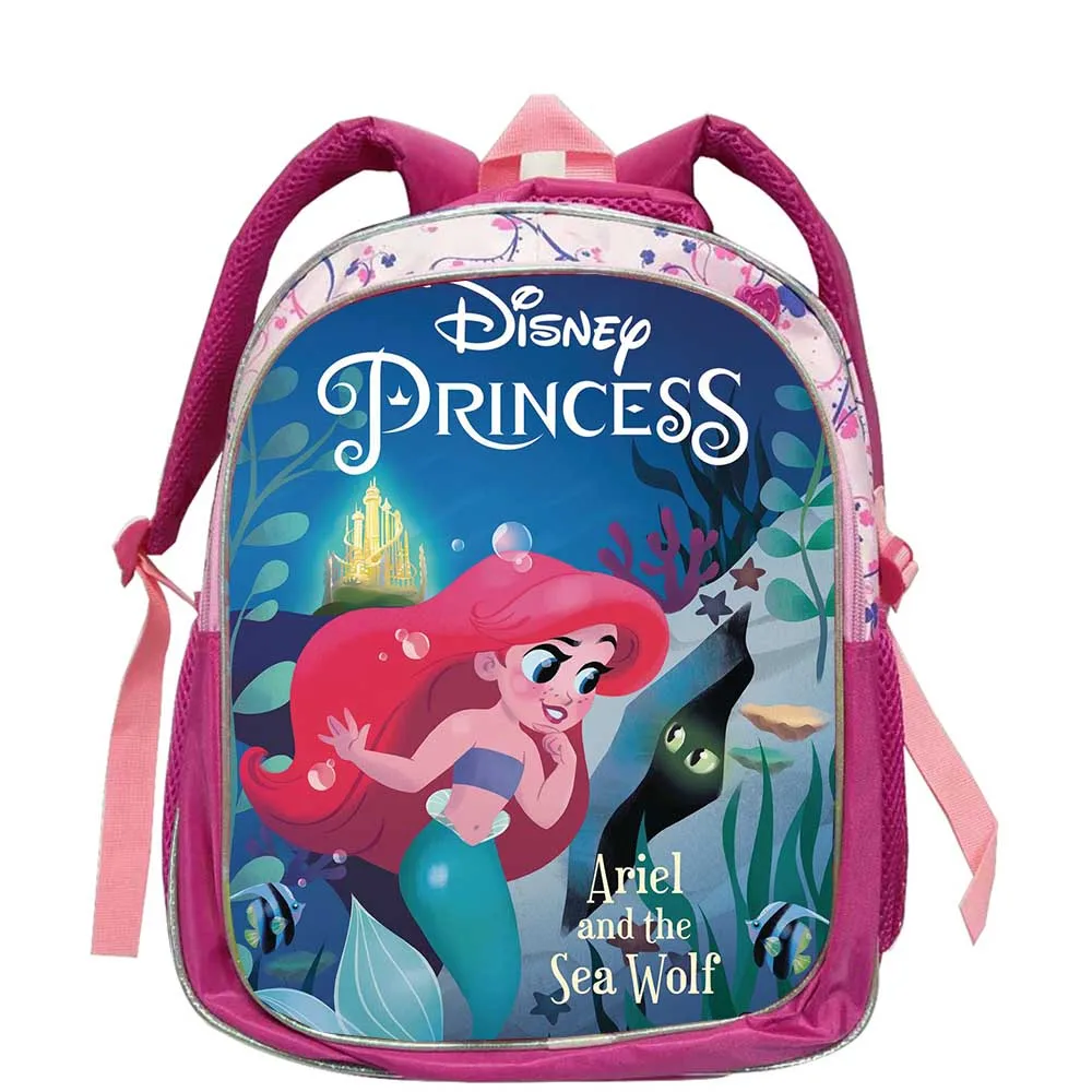 Mochila pequeña de La Sirenita para niños, morral infantil de princesa de dibujos animados para guardería, mochilas escolares de dibujos animados