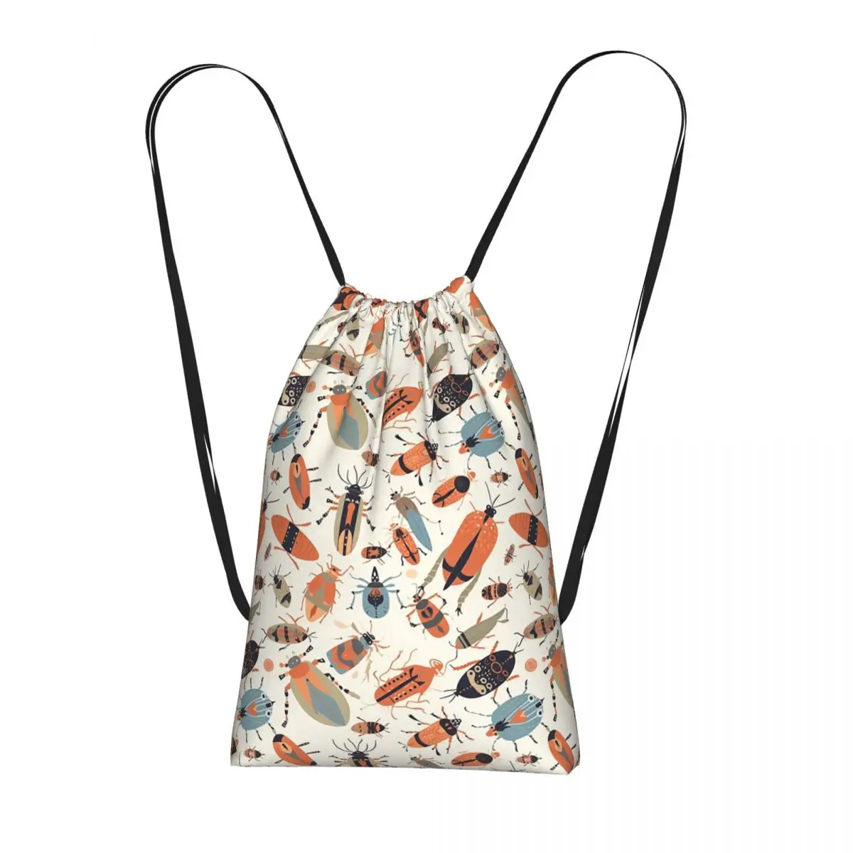 

Cartoon Insect Bug Pattern Backpacks Multi-function Drawstring Bags Shoes Bag Book Bags for Travel Students