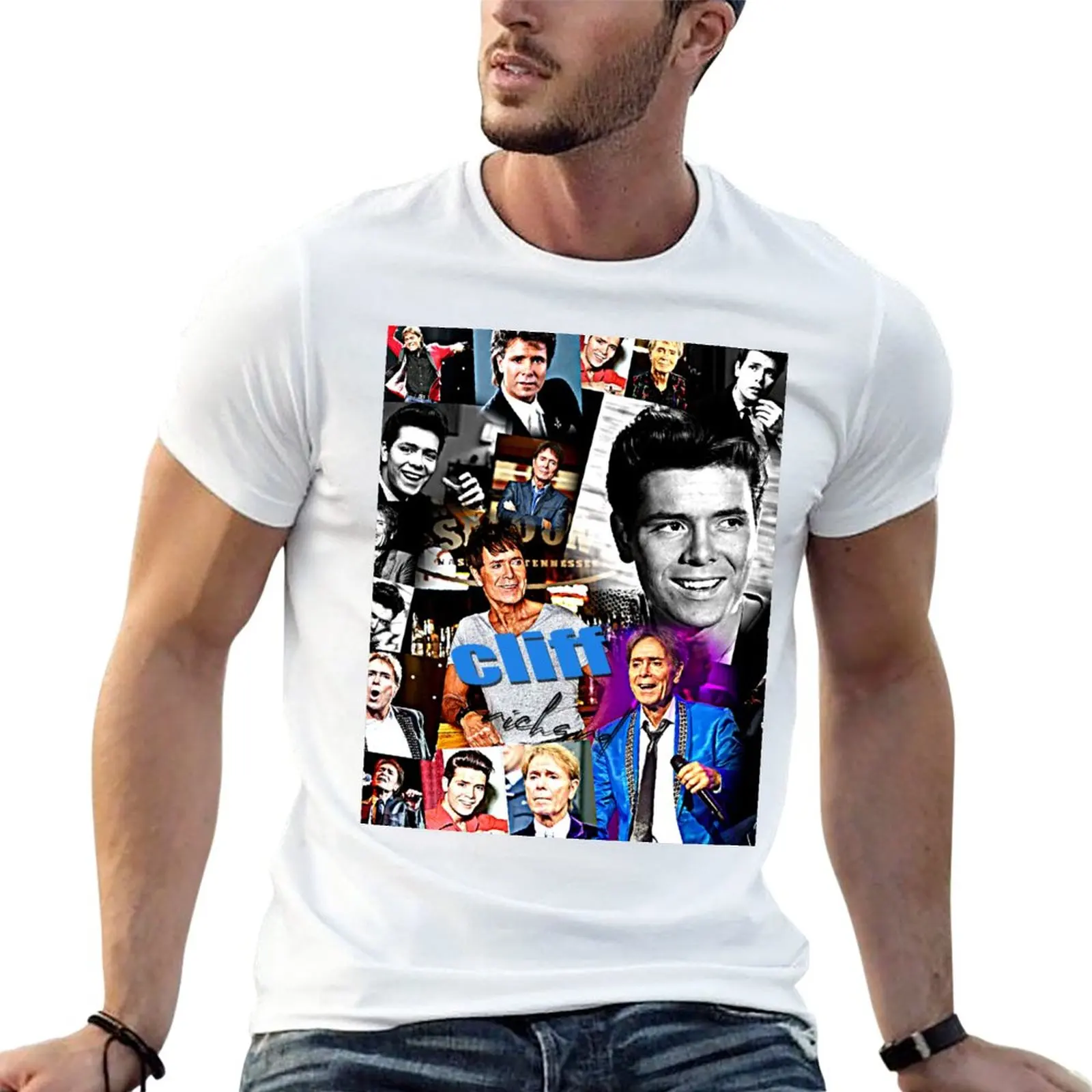 

New cliff richard T-Shirt oversized t shirts Short sleeve Blouse mens t shirts casual stylish