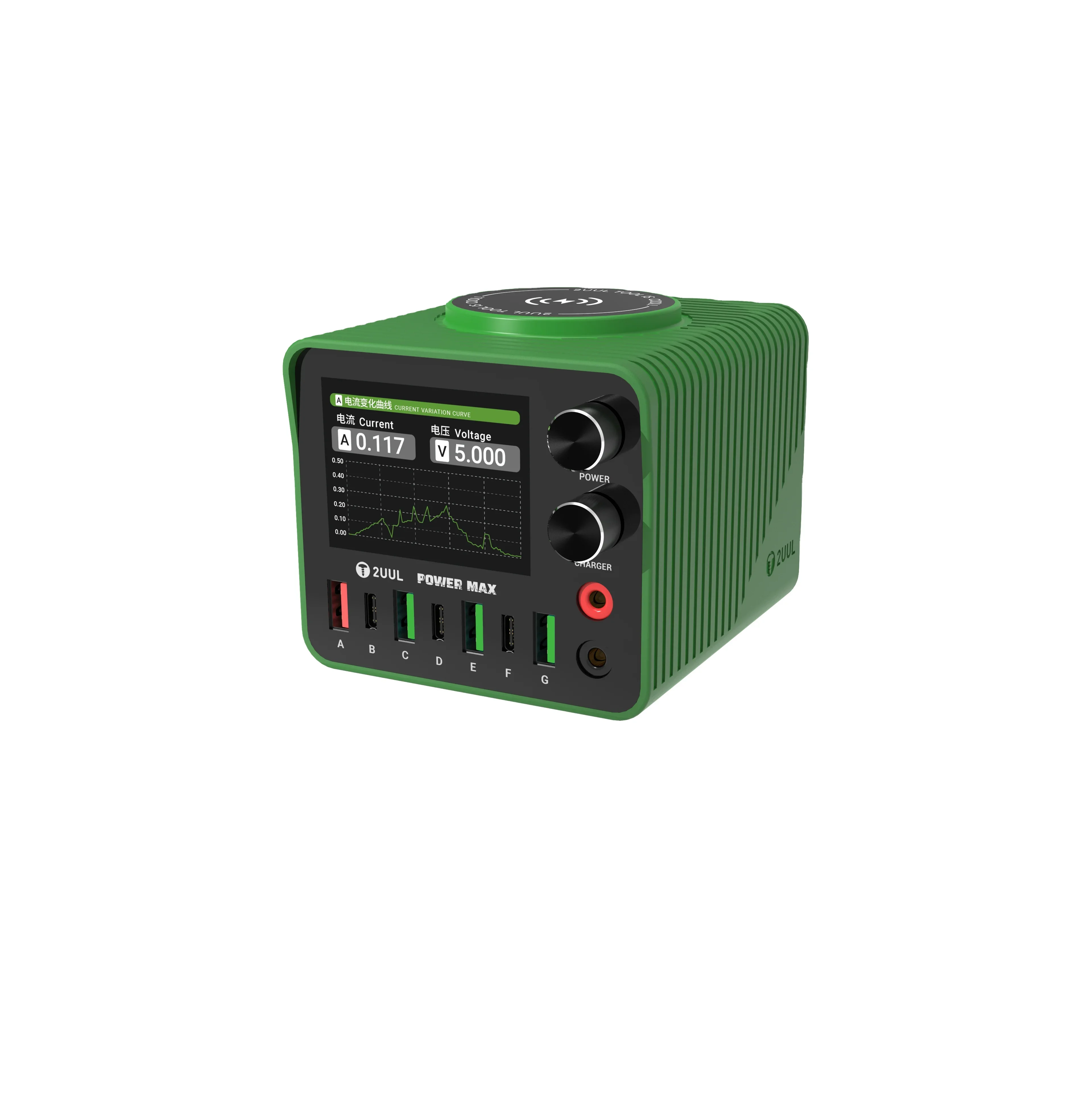 

2UUL PC01 Power Max 200W Multi-Port Charger Adjustable Voltage Integrated Power Supply