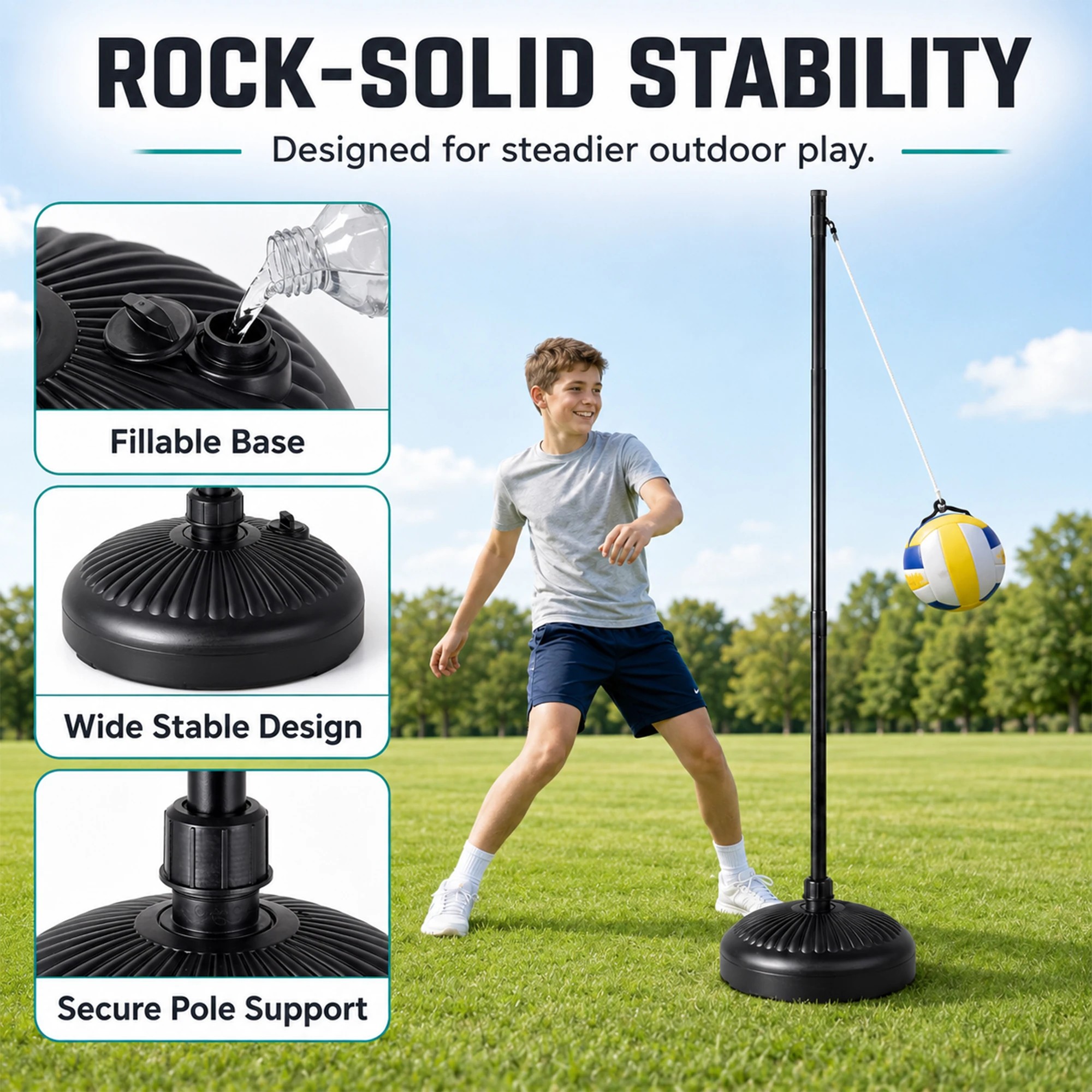 Juego de tetherball, poste de  - Kids Yard Toys reseña y precio