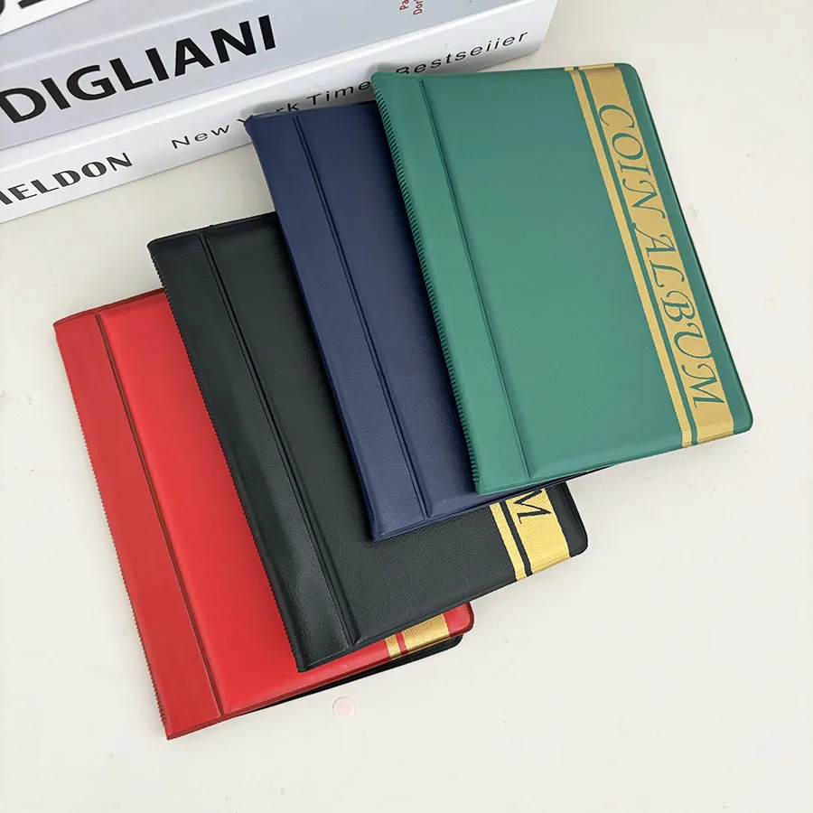 Sharknag 1 set di album di monete piccole con inserto diretto per monete commemorative, album da collezione di monete in rame