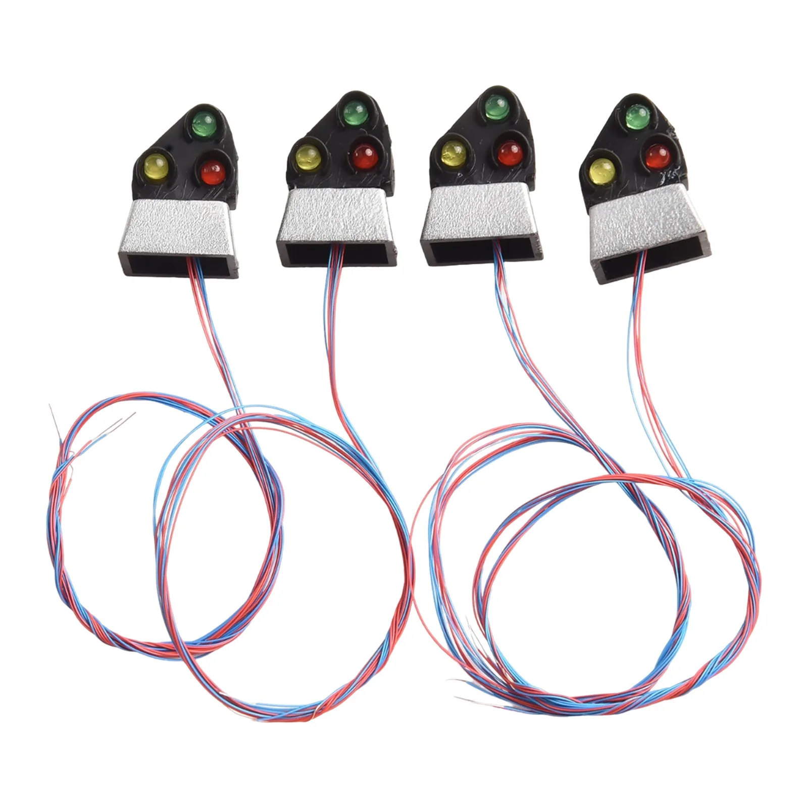 Reliable Model Railroad & Train Block Signal Dwarf Signal Ground Signal 3 Lights Set of 4pcs for Complete Layout