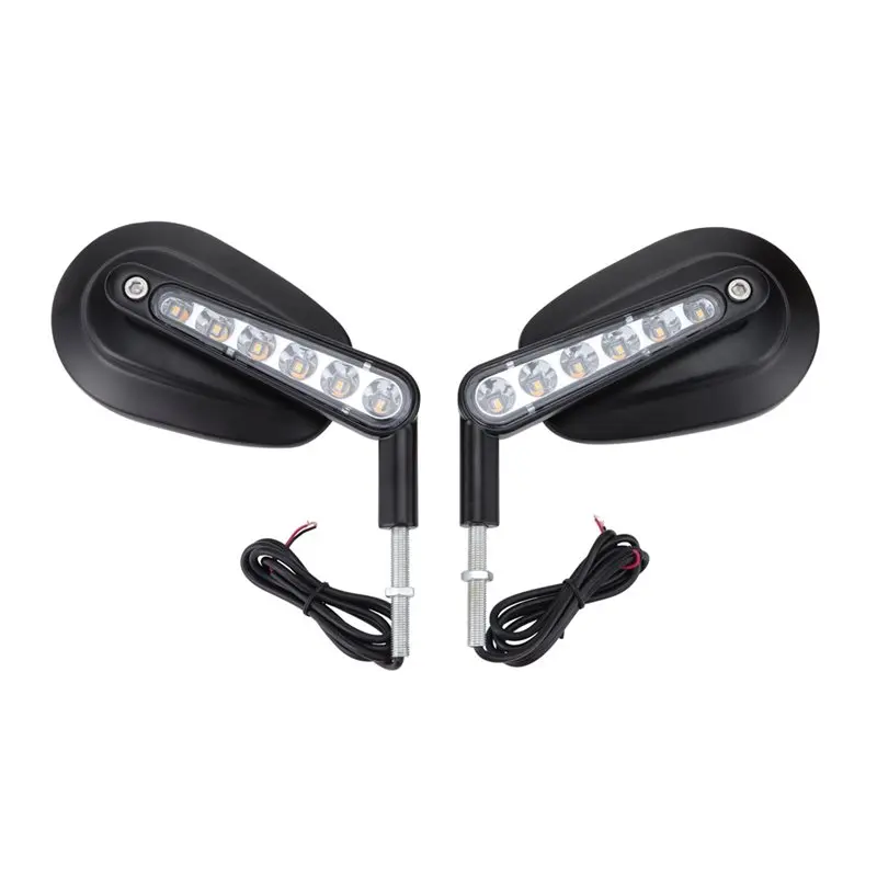 

Motorcycle Rear View Mirrors With LED Turn Signal For 2009 2010 2011 2012 2013 2014 2015 2016 2017 V-ROD VRSCF A