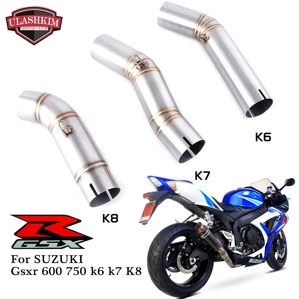 Gsxr 600 750 Motorcycle Exhaust Escape For Suzuki GSXR K6 K7 K8 Exhaust Muffler Silencer Middle Link Pipe