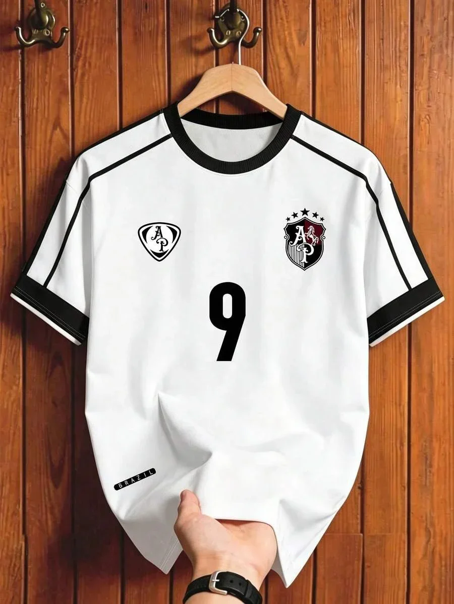 2026 Kids Brazil Football T-Shirt Soccer Jersey Stripe Retro Print Breathable Quick Dry Training Tee Fan Sport Tops For Men Women