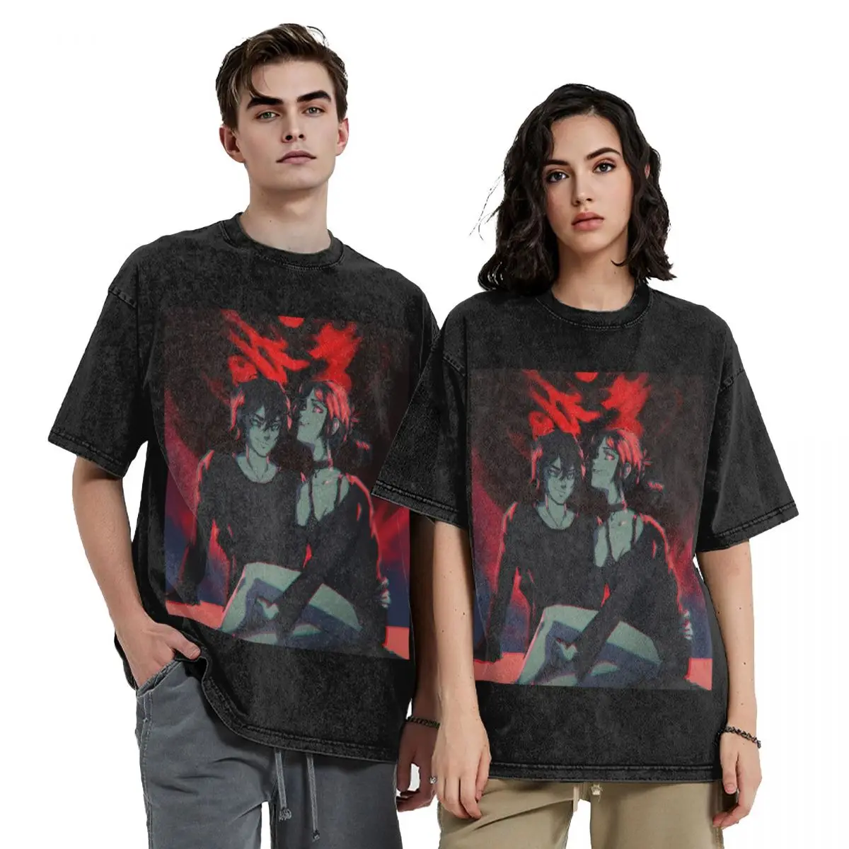 

Ashley And Andrew The Coffin Of Andy And Leyley Hip Hop Short Sleeve T-Shirts Tops Tees Streetwear T Shirt Vintage for Men Women