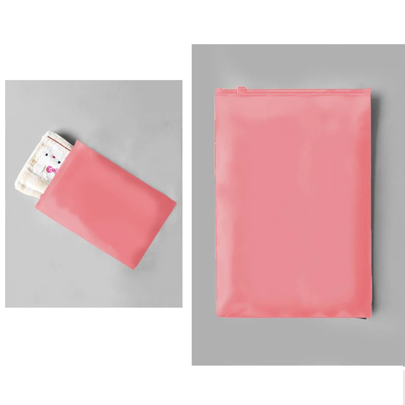 TETP 100Pcs Pink Zipper Bags Travel Home Storage Packaging Organizer Gift T-shirt Clothing Dustproof With Air Hole Wholesale