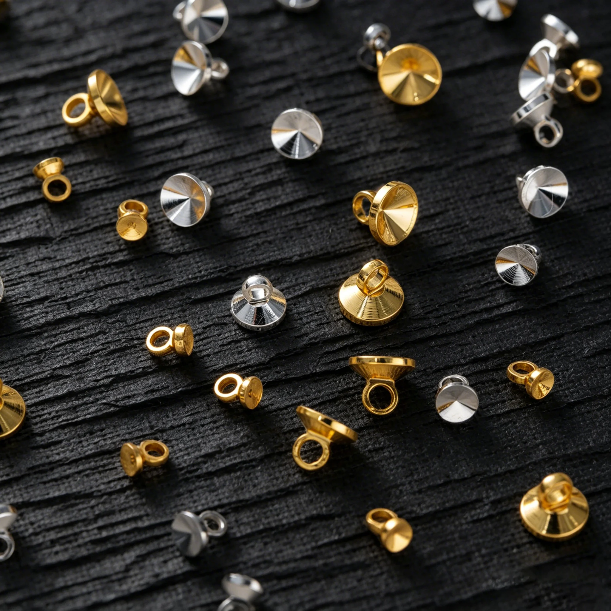 20 Stück 18K vergoldete Perlen-Endkappen, Verbinder, Anhänger, Charms für DIY-Halsketten, Armbänder, Schmuckherstellung, Zubehör – Detail 4