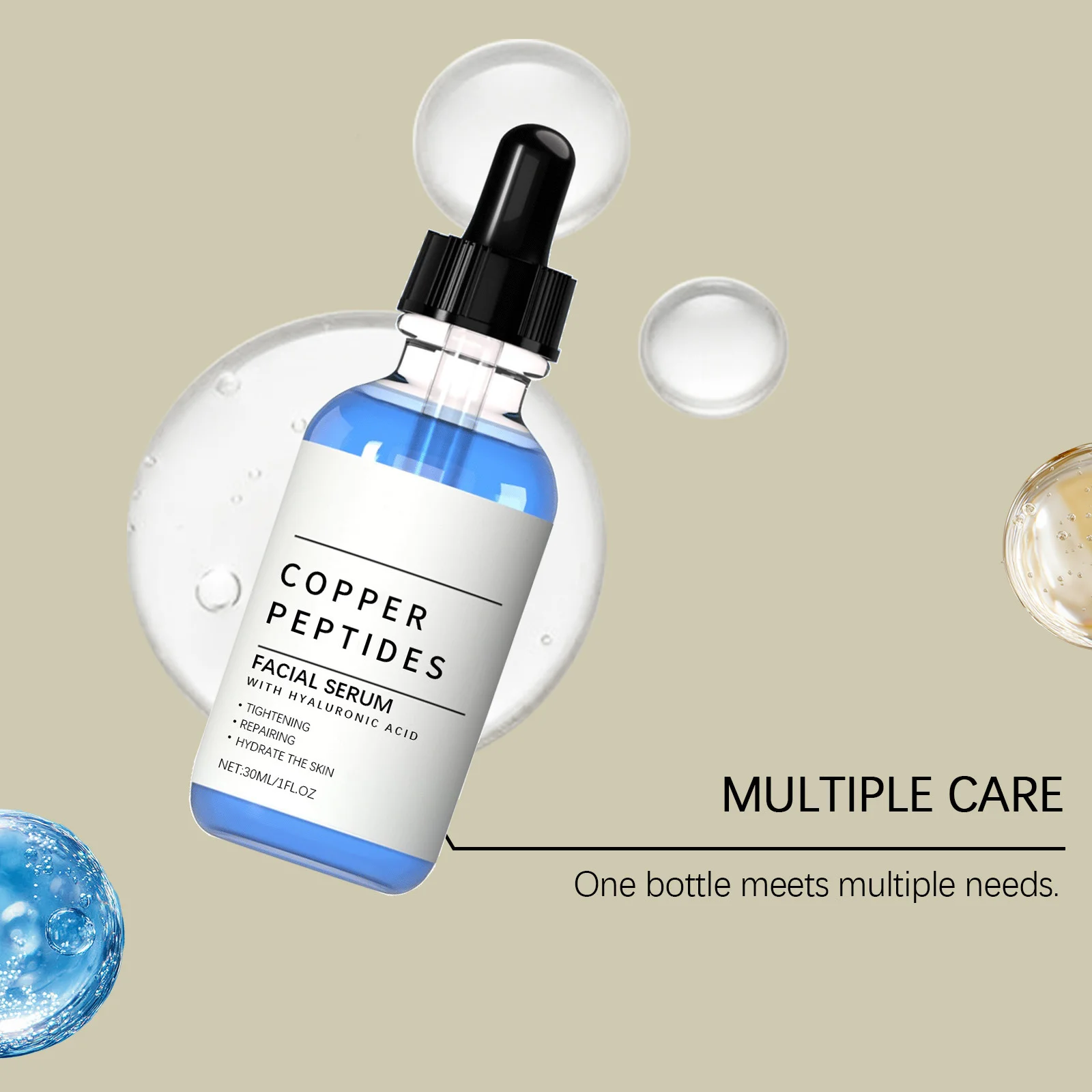 Soro de ácido hialurônico hidratante reparação estabilização brilho encolher poros brilhante endurecimento levantamento facial hidratante soro