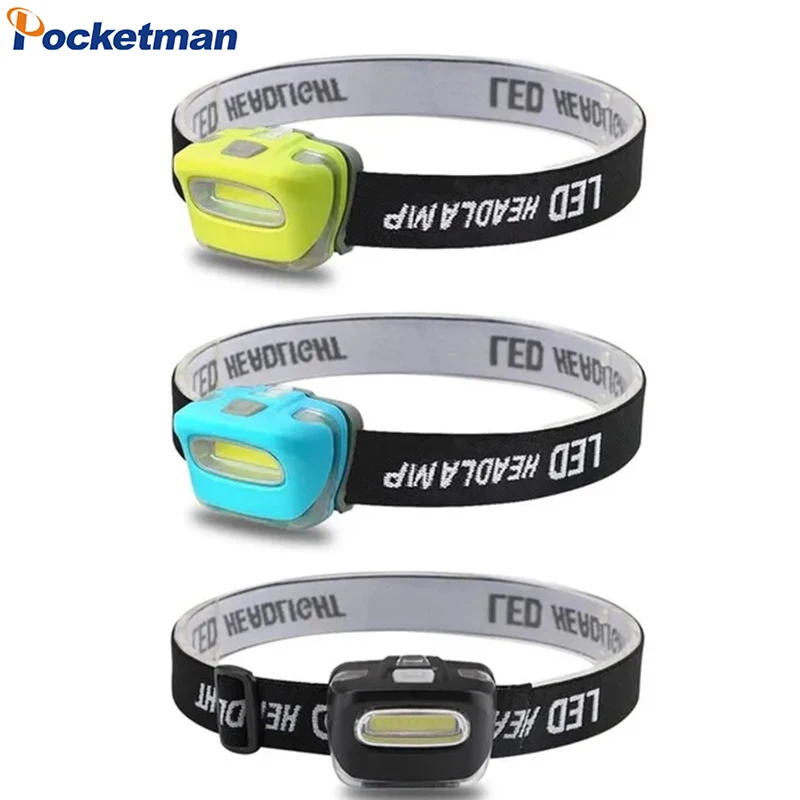 Brightest LED Headlamp Waterproof Headlight Mini Head Lamp 3 Modes Head Torch Portable Head Front Light Use AAA Battery