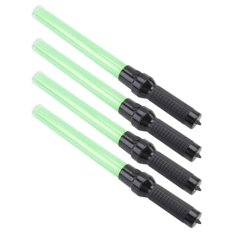 A11I 4Pack Traffic Wand 54Cm Led Traffic Control Wand Safety Light Wand With 2Flashing Modes Air Marshaling Signal Wand