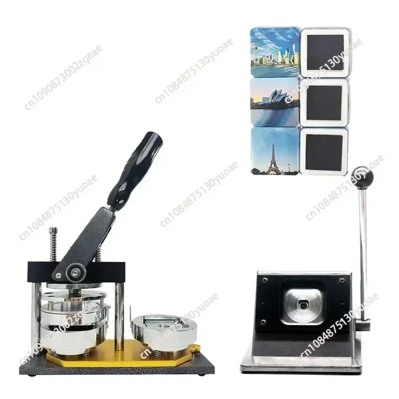 Iron badge machine square bar equipment, 50 * 50MM, badge button making machine, refrigerator sticker