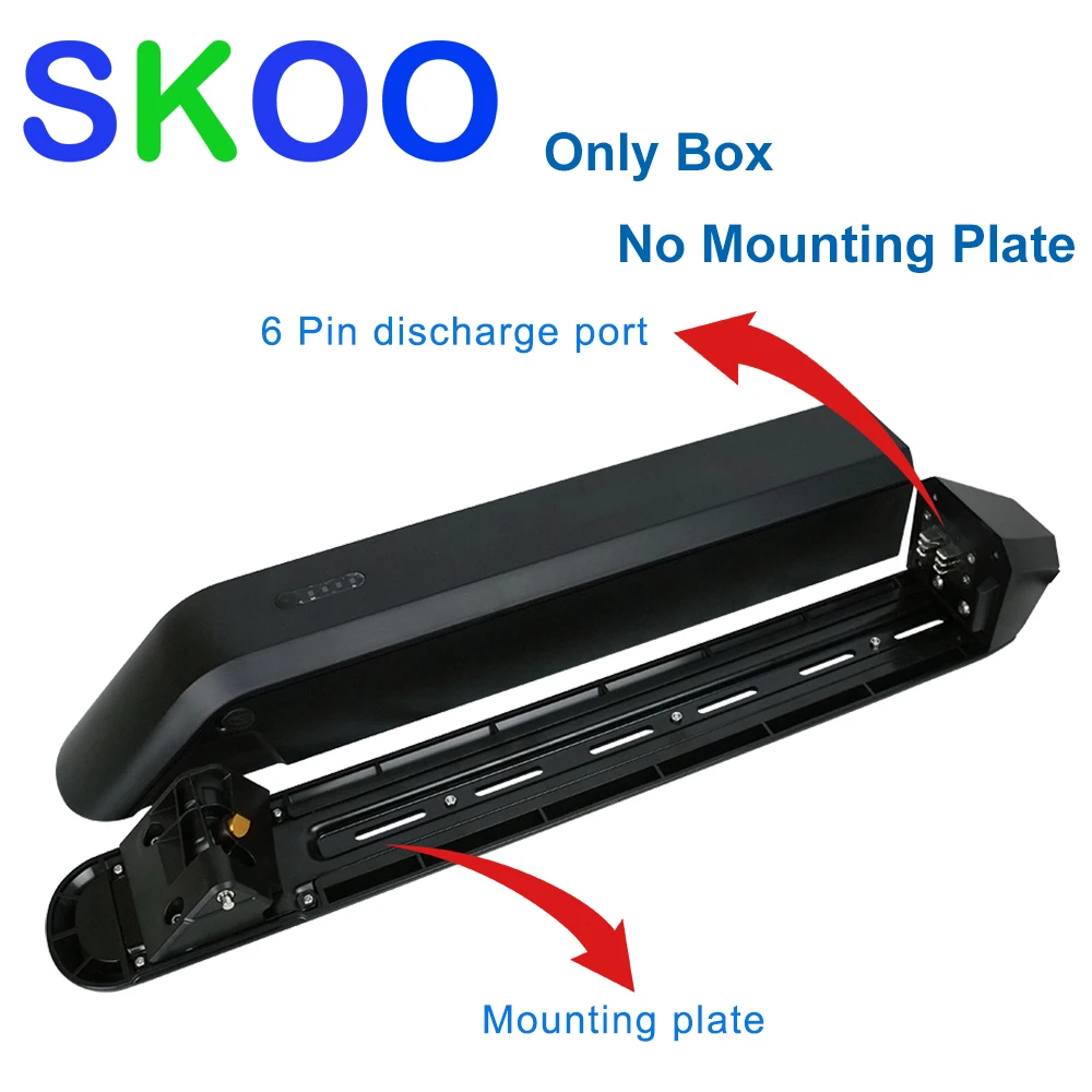 

36V 48V Lithium Battery Electric Bike Battery Case Side Open Release Ebike Battery Case No Mounting Plate