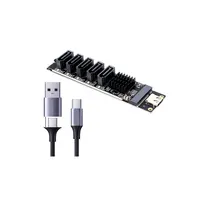 Tarjeta adaptadora tipo C a SATA3.0, tarjeta de expansión USB3.1 a SATA de alta velocidad de 6Gbps con indicador inteligente, accesorios de computadora