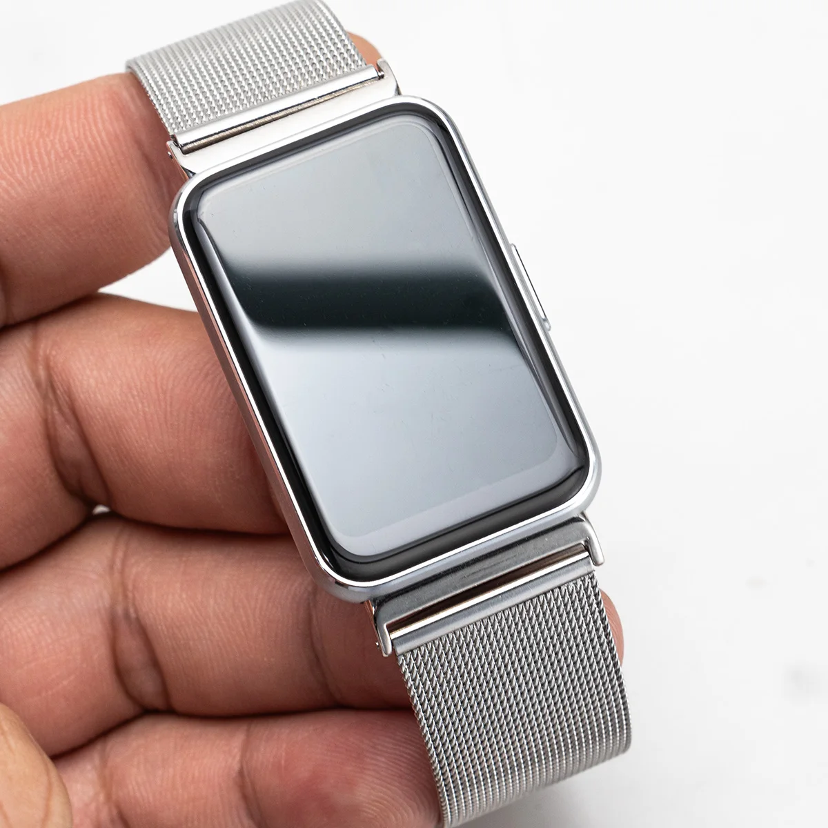 Milanese-Armband für Samsung Galaxy Fit 3, Schwarz, Silber, Gold, Edelstahl-Armband für Samsung Galaxy Fit 3, Armband – Detail 9