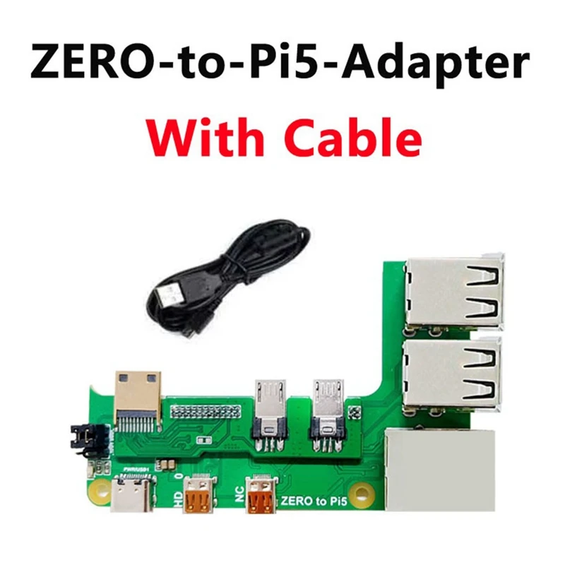 Papan ekspansi untuk Raspberry Pi Zero 2W ke PI5, dengan kabel nol ke Pi5 adaptor antarmuka nol USB HUB RJ45 topi