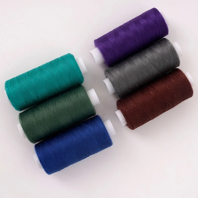 Mehrere Sets (6 Rollen/Set) aus Polyester 402 Nähgarn, 400 Yards, verschiedene Farbserien, DIY-Einsatz