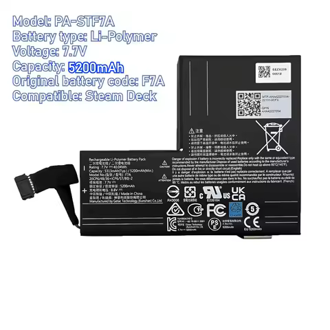 7.7V F7A Battery 5200mAh for Steam Deck Game Console Lithium Battery F7A